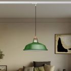 Ceramic pendant lamp for rail, with Harbour lampshade