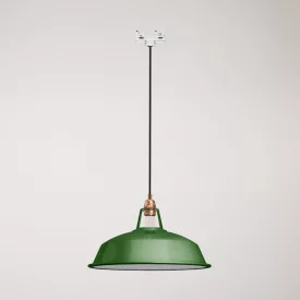 Ceramic pendant lamp for rail, with Harbour lampshade