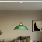 Ceramic pendant lamp for rail, with Harbour lampshade