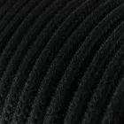 Suspended lamp with textile cable, Harbour lampshade and metal details - Made in Italy - Bulb included