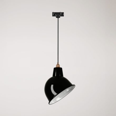 Suspended lamp with Broadway shade