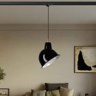Suspended lamp with Broadway shade