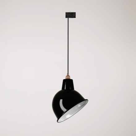 Suspended lamp with Broadway shade