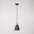 Suspended lamp with Vaso shade and rail adapter