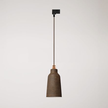 Suspended lamp Bottiglia with shade and rail adapter