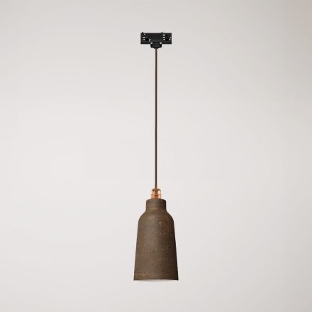 Suspended lamp Bottiglia with shade and rail adapter
