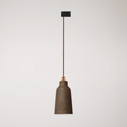Suspended lamp Bottiglia with shade and rail adapter