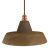 Suspended lamp with textile cable, industrial ceramic lampshade and metal coating - Made in Italy - Bulb included