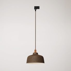 Coppa pendant lamp with shade and rail adapter