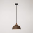 Coppa pendant lamp with shade and rail adapter