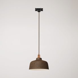 Coppa pendant lamp with shade and rail adapter