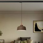 Coppa pendant lamp with shade and rail adapter