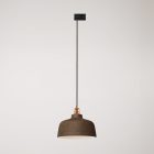 Coppa pendant lamp with shade and rail adapter