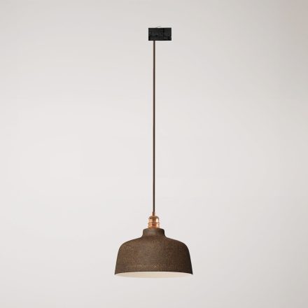 Coppa pendant lamp with shade and rail adapter