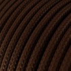 Suspended lamp with textile cable, Cup ceramic lampshade and metal details - Made in Italy - Bulb included