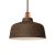 Suspended lamp with textile cable, Cup ceramic lampshade and metal details - Made in Italy - Bulb included