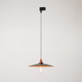 Suspended lamp with ceramic shade Piatto