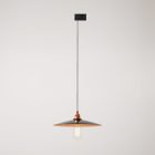 Suspended lamp with ceramic shade Piatto