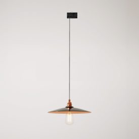 Suspended lamp with ceramic shade Piatto