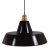 Suspended lamp with textile cable, industrial ceramic lampshade and metal coating - Made in Italy - Bulb included