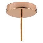 Suspended lamp with textile cable, oversized Ellepi lampshade and metal details - Made in Italy - Bulb included