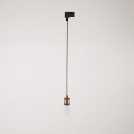 Vintage lamp with braided cable