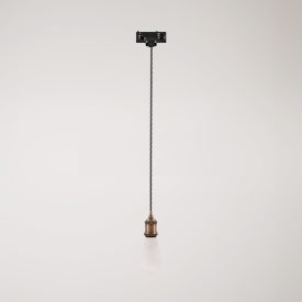 Vintage lamp with braided cable