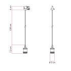 Vintage lamp with braided cable