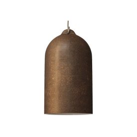   Suspended lamp with textile cable and Bell XL ceramic lampshade - Made in Italy - Bulb included