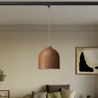 Track-mounted lamp Campana M with ceramic shade