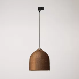 Track-mounted lamp Campana M with ceramic shade