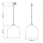 Track-mounted lamp Campana M with ceramic shade