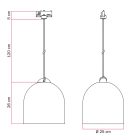 Track-mounted lamp Campana M with ceramic shade