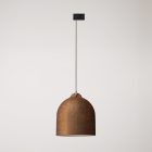 Track-mounted lamp Campana M with ceramic shade