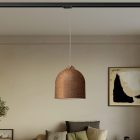 Track-mounted lamp Campana M with ceramic shade