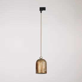 Rail-mounted lamp with ceramic mini Campana lampshade