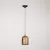 Rail-mounted lamp with ceramic mini Campana lampshade