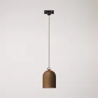 Rail-mounted lamp with ceramic mini Campana lampshade