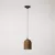 Rail-mounted lamp with ceramic mini Campana lampshade