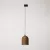 Rail-mounted lamp with ceramic mini Campana lampshade