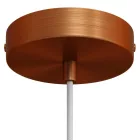 Suspended lamp with textile cable, Tub-E14 lampshade and metal details