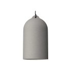 Suspended lamp with textile cable and Bell XL ceramic lampshade - Made in Italy - Bulb included