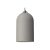 Suspended lamp with textile cable and Bell XL ceramic lampshade - Made in Italy - Bulb included
