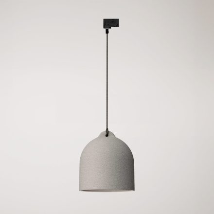 Track-mounted lamp Campana M with ceramic shade