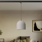 Track-mounted lamp Campana M with ceramic shade