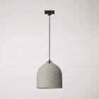Track-mounted lamp Campana M with ceramic shade