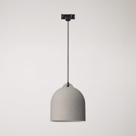 Track-mounted lamp Campana M with ceramic shade