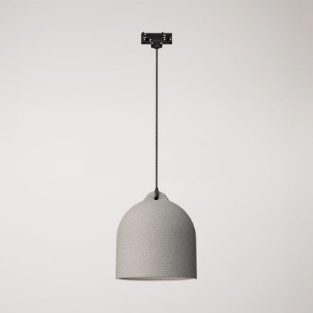Track-mounted lamp Campana M with ceramic shade