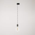 Suspended lamp with knurled aluminum lamp holder for rail