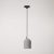 Rail-mounted lamp with ceramic mini Campana lampshade